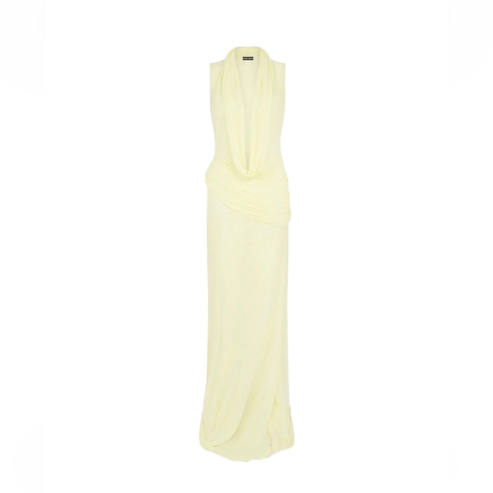David Koma cowl neck draped gown